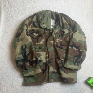 Vintage military issued m65 woodland camo‎ lined cold weather S